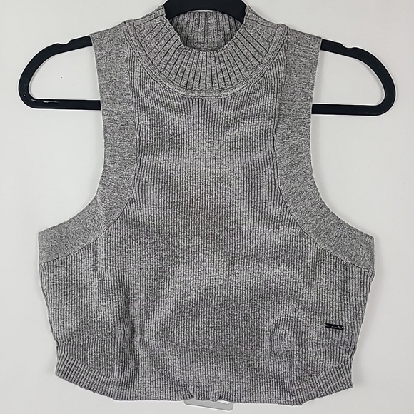 NEW Savage X Fenty Soft Mock Neck Sweater Cropped Tank Grey Sz 2X - Picture 1 of 7